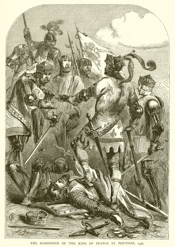 Ranskan kuninkaan antautuminen Poictiersissa, 1356 tekijältä English School