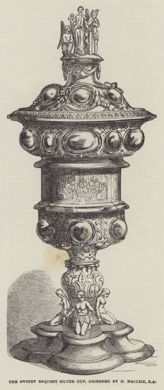 Swiney Bequest Silver Cup, jonka on suunnitellut D Maclise, RA (kaiverrus) tekijältä English School