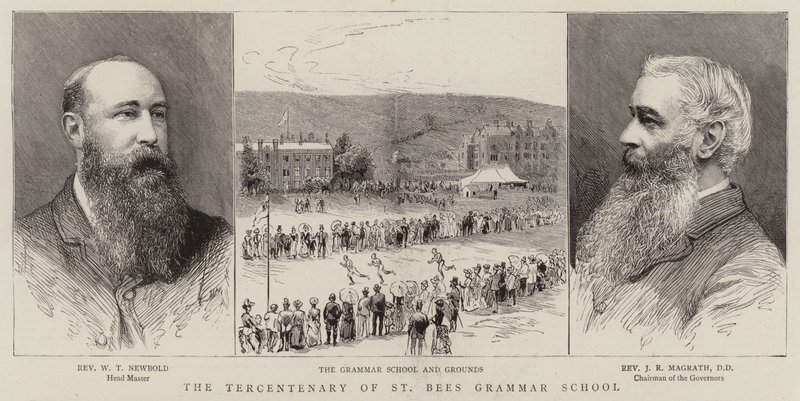 St Bees Grammar Schoolin kolmeskymmenvuotisjuhlavuosi (kaiverrus) tekijältä English School