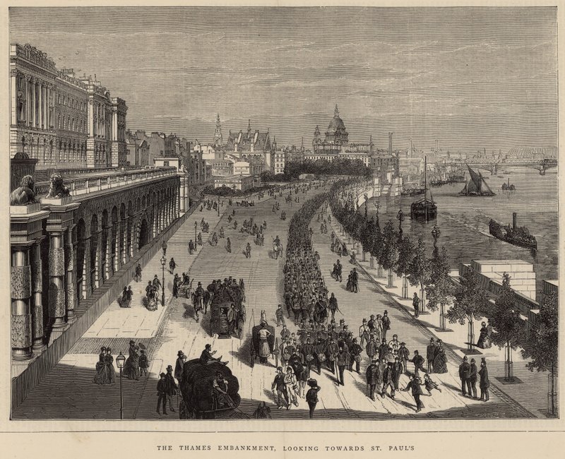 Thames Embankment, katsot kohti St Paulsia tekijältä English School