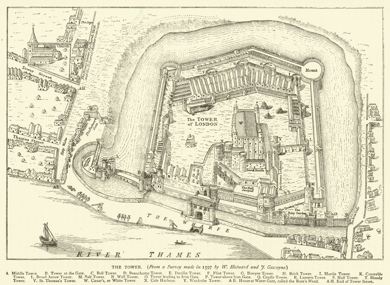 Tower, W Haiwardin ja J Gascoynen vuonna 1597 tekemästä tutkimuksesta tekijältä English School