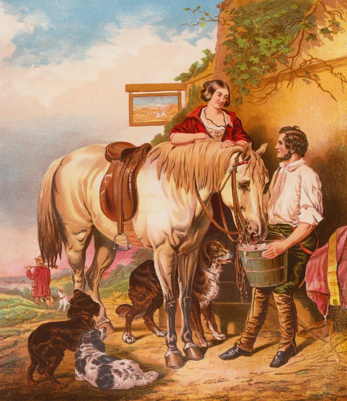 The Travellers (värillinen litografia) tekijältä English School