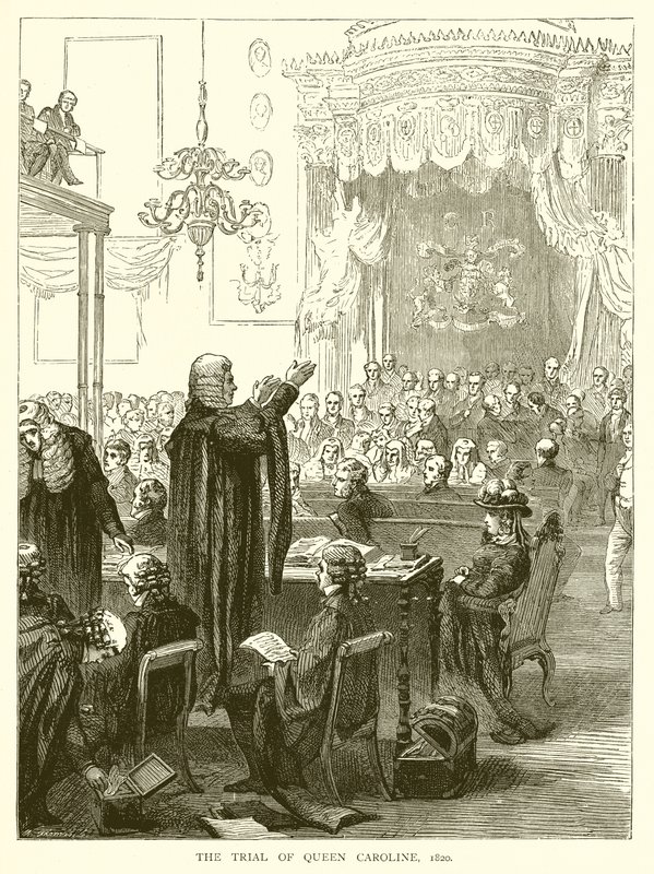 Kuningatar Carolinen oikeudenkäynti, 1820 tekijältä English School