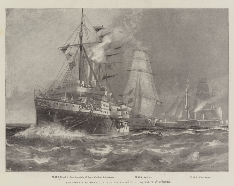 The Trouble in Nicaragua, Admiral Stephensonin laivue Corintossa (kaiverrus) tekijältä English School