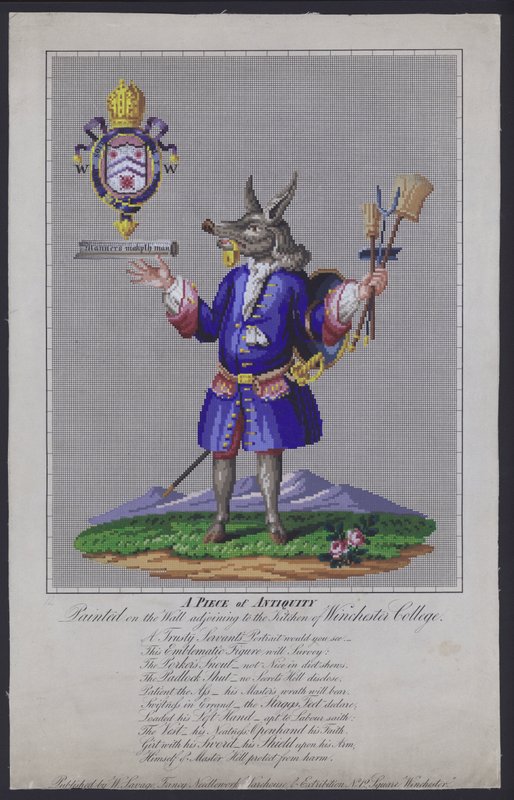 Luotettava palvelija, jonka englantilainen runoilija John Hoskins maalasi Hampshiren Winchester Collegen keittiön vieressä olevalle seinälle vuonna 1579. tekijältä English School