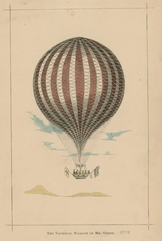 Mr Greenin Vauxhall-ilmapallo; Vauxhall Gardens, Lontoo tekijältä English School