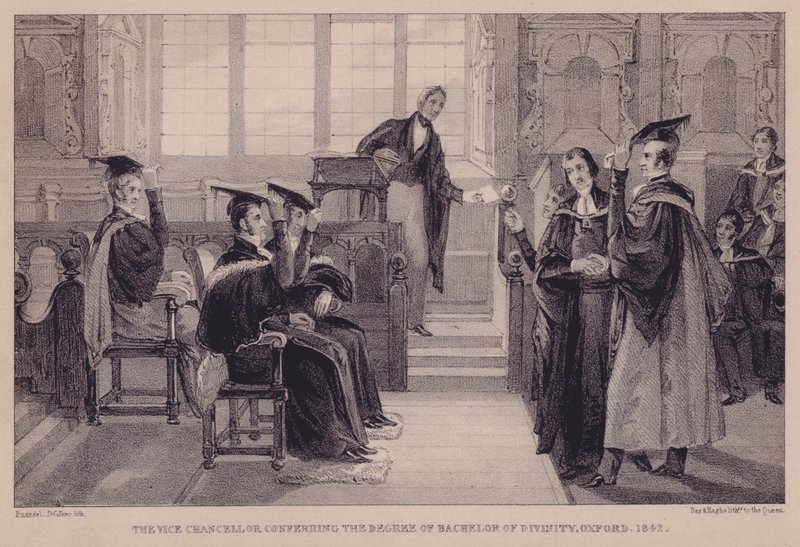 Varakansleri, joka myöntää Bachelor of Divinity -tutkinnon, Oxford, 1842 tekijältä English School