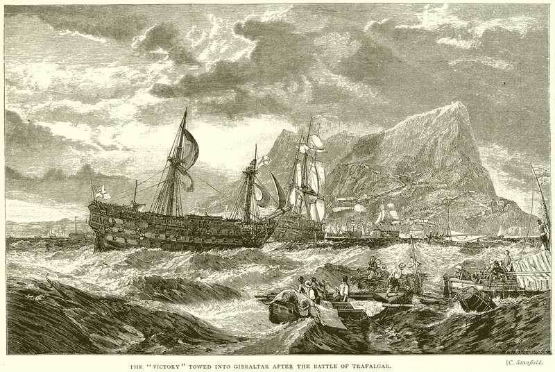 Victory hinattiin Gibraltarille Trafalgarin taistelun jälkeen tekijältä English School