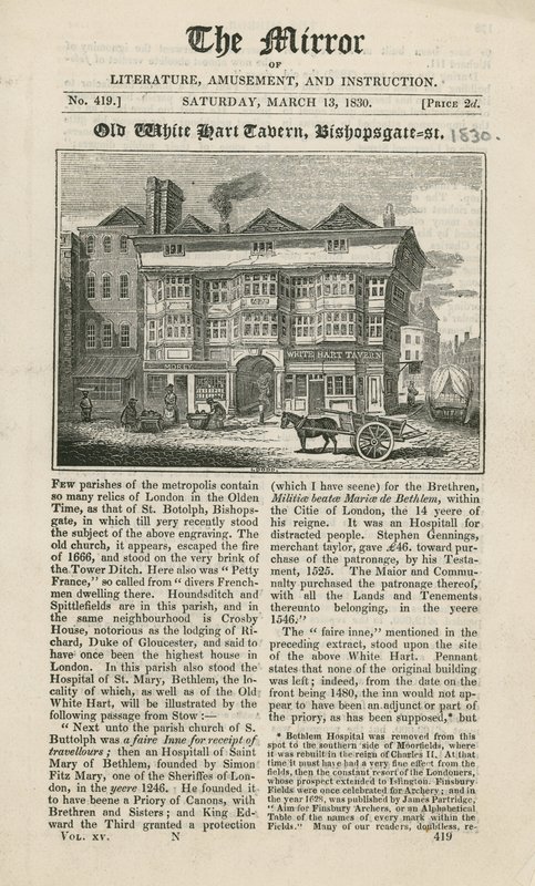 White Hart Tavern, Bishopsgate Street tekijältä English School