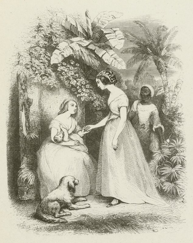Madame De La Tourin saapuminen (kaiverrus) tekijältä English School