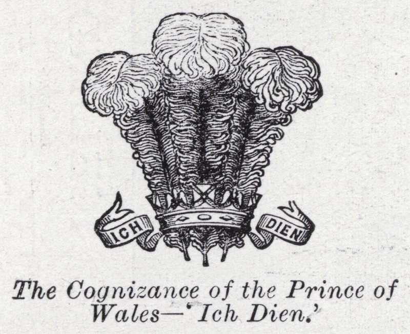 Walesin prinssin, "Ich Dien" (litho) tietoisuus tekijältä English School