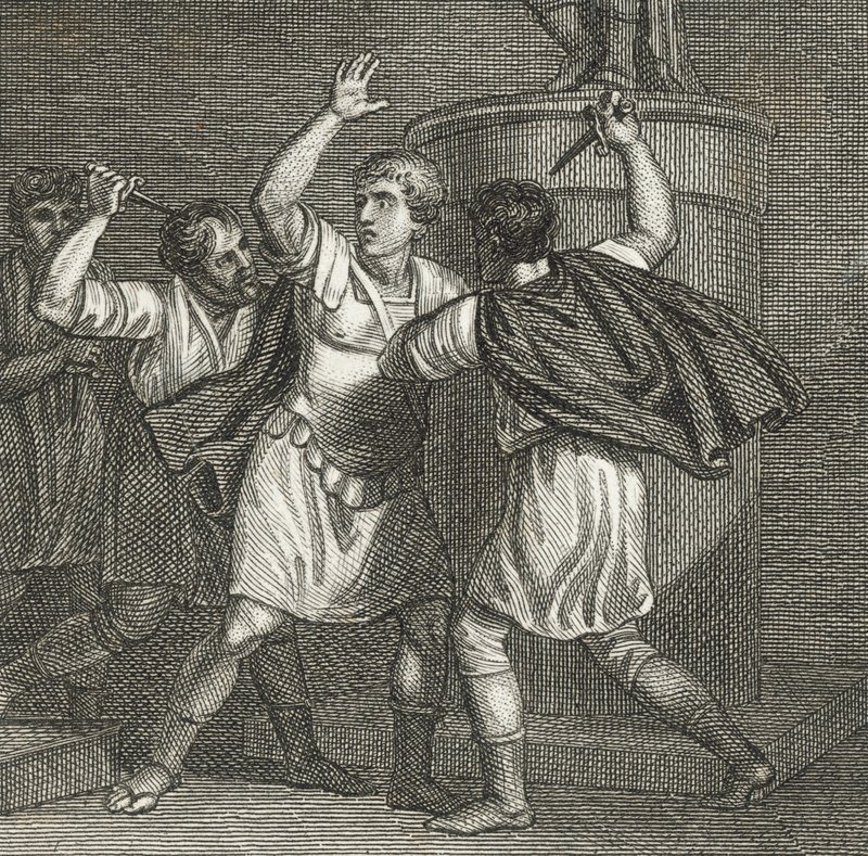 Julius Caesarin kuolema (kaiverrus) tekijältä English School