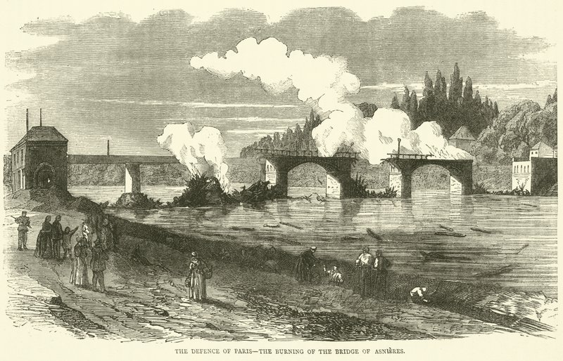Pariisin puolustaminen, Asnieresin sillan polttaminen, marraskuu 1870 tekijältä English School
