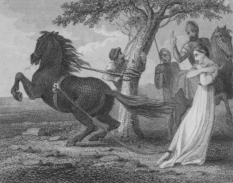 Chlothar II:n teloitus Brunhilda of Austrasia, 613; tekijältä English School