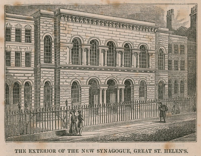 Uuden synagogan ulkopuoli, Great St Helens, Lontoo tekijältä English School