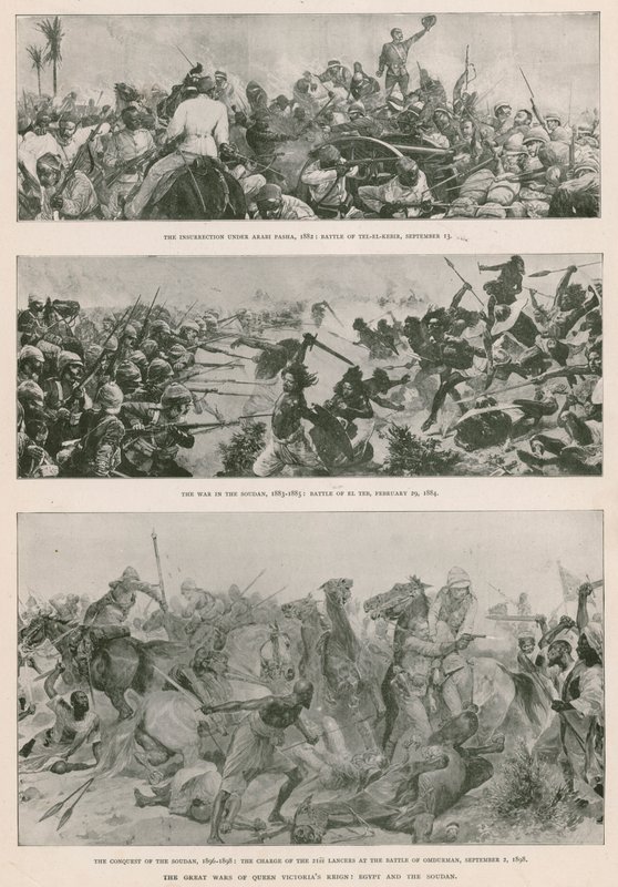 Kuningatar Victorian valtakauden suuret sodat: Anglo-Egyptin sota (1882), Mahdistin kapina (1883-1885) ja brittien Sudanin valloitus (1896-1898) (syväpaino) tekijältä English School