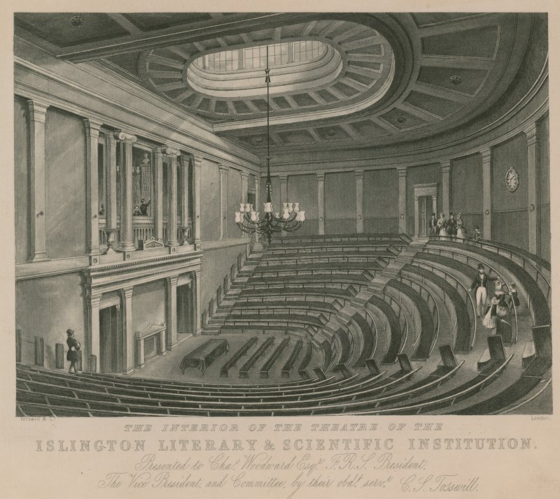 Islington Literary and Scientific Institutionin teatterin sisätilat tekijältä English School