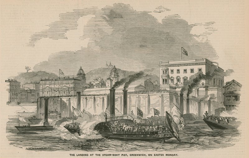Laskeutuminen höyryveneiden laiturille, Greenwich, pääsiäismaanantaina tekijältä English School