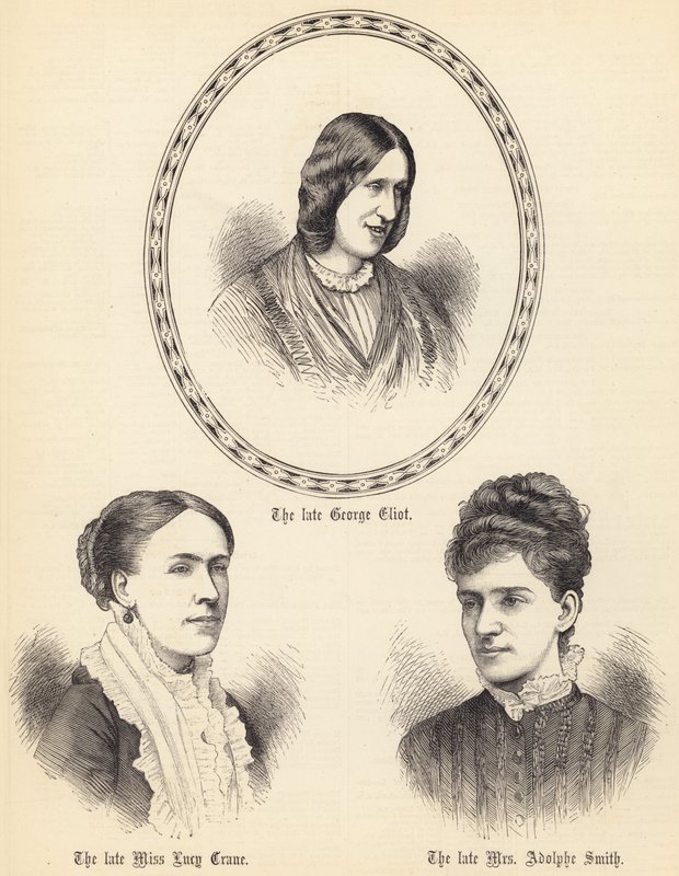 Edesmennyt George Eliot, edesmennyt neiti Lucy Crane, edesmennyt rouva Adolphe Smith (kaiverrus) tekijältä English School