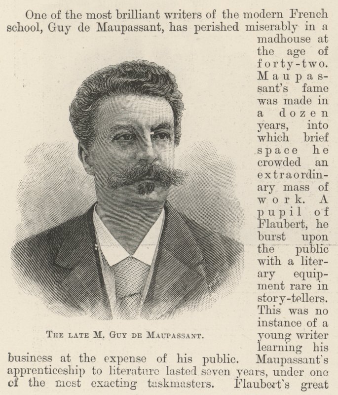 Edesmennyt M Guy de Maupassant (kaiverrus) tekijältä English School