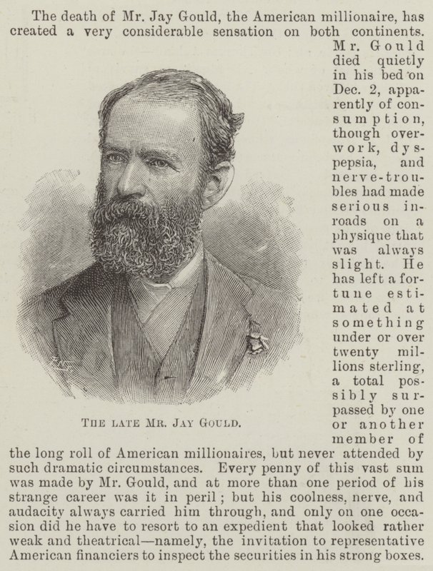Edesmennyt herra Jay Gould (kaiverrus) tekijältä English School