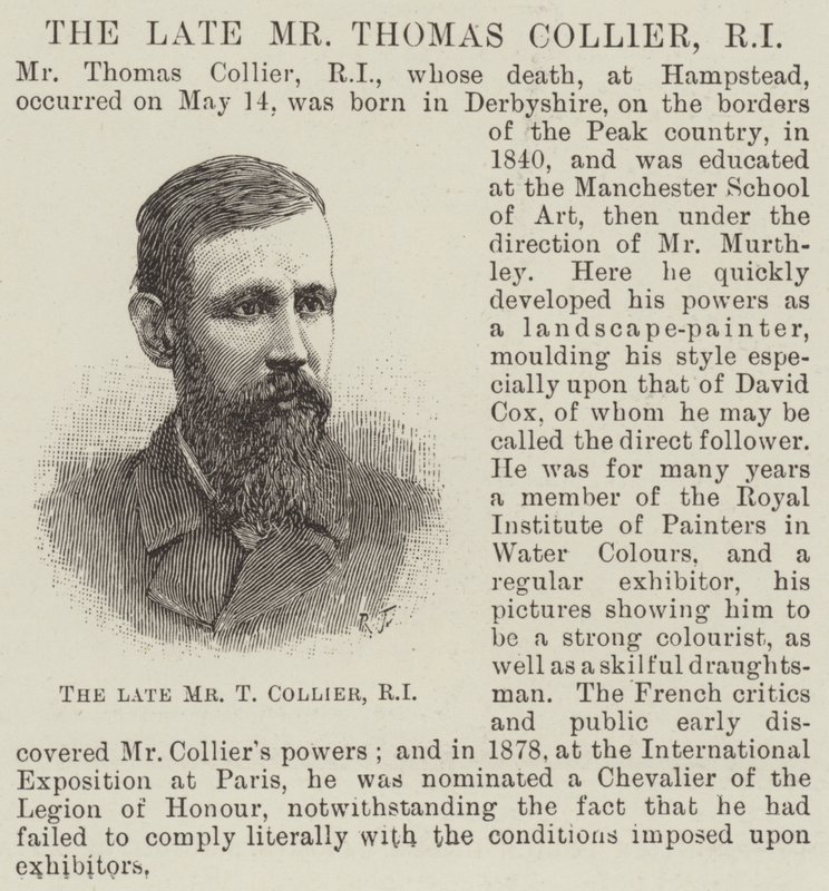 Edesmennyt Thomas Collier, RI (kaiverrus) tekijältä English School