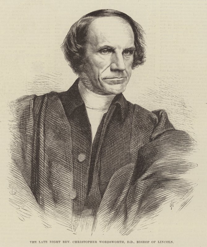 Edesmennyt oikea pastori Christopher Wordsworth, DD, Lincolnin piispa (kaiverrus) tekijältä English School