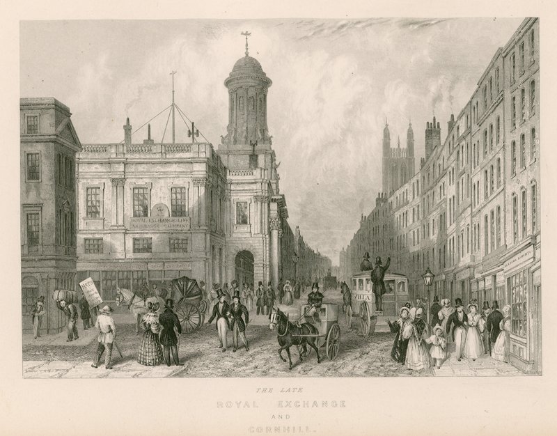 Edesmennyt Royal Exchange ja Cornhill, Lontoo tekijältä English School