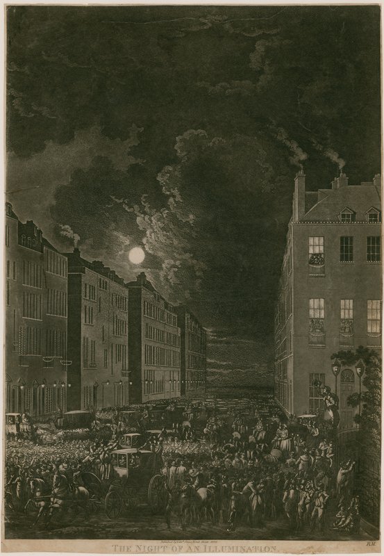 Valaistuksen yö, 29. huhtikuuta 1802; Portman Square, Lontoo tekijältä English School
