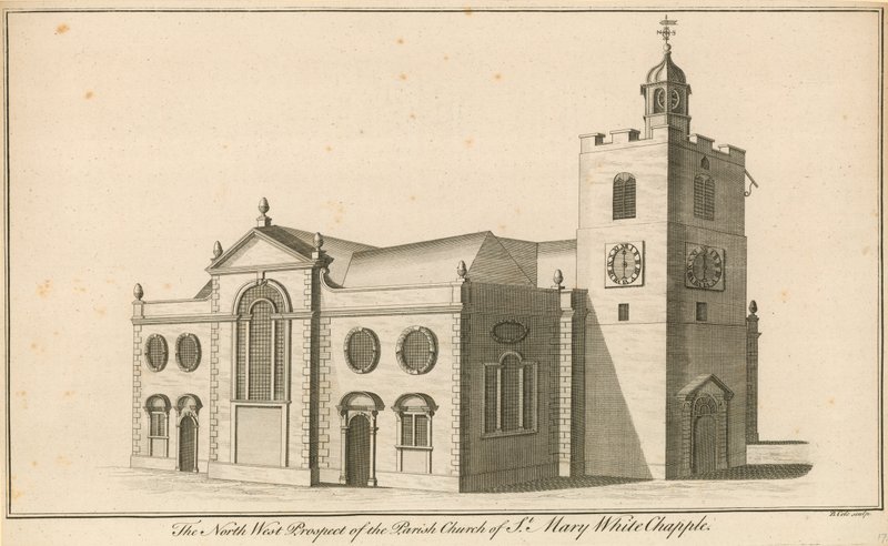 Pyhän Marian seurakunnan kirkon luoteisnäkymä, Whitechapel, Lontoo tekijältä English School
