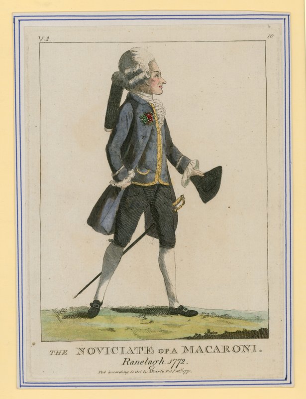 Makaronin novikiaatti, Ranelagh, 1772 tekijältä English School