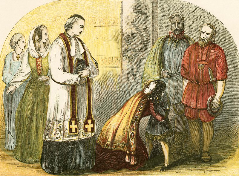 Edward IV:n kuningatar erossa nuoren Yorkin herttuan kanssa tekijältä English School