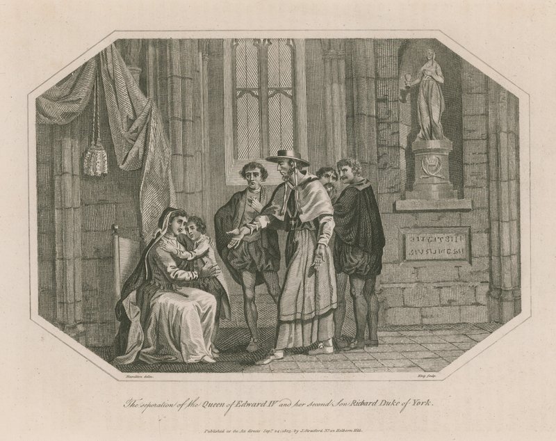 Edward IV:n kuningatar ja hänen toinen poikansa Richard Duke of York erosivat tekijältä English School