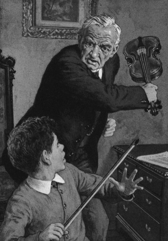 El jove Sir John Barbirolli, a punt de trencar-se un violí al cap pel seu avi (lito)finlandès tekijältä English School