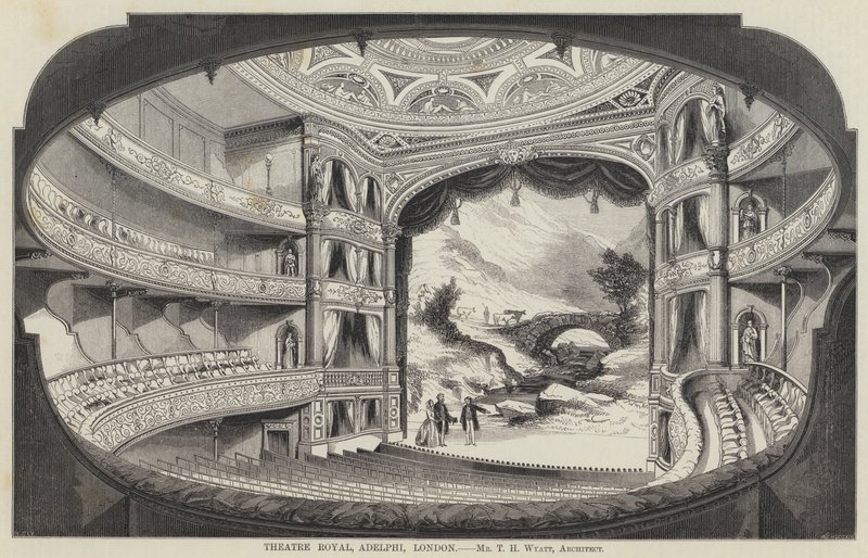 Theatre Royal, Adelphi, Lontoo (kaiverrus) tekijältä English School