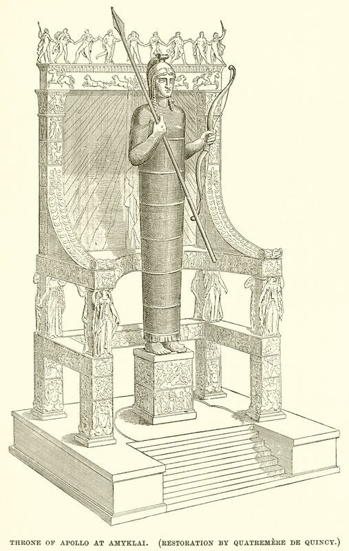 Apollon valtaistuin Amyklaissa. (Restauraatio Quatremere de Quincy) tekijältä English School