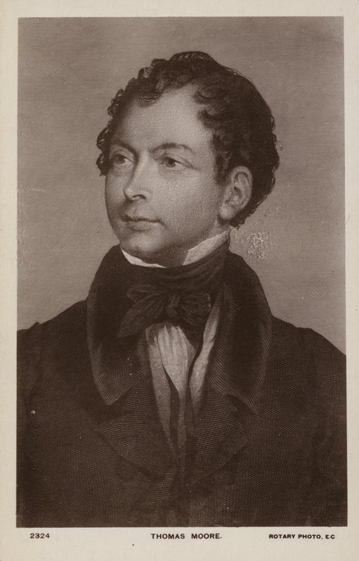 Thomas Moore (1779-1852), irlantilainen runoilija, laulaja ja viihdetaiteilija (litografia) tekijältä English School