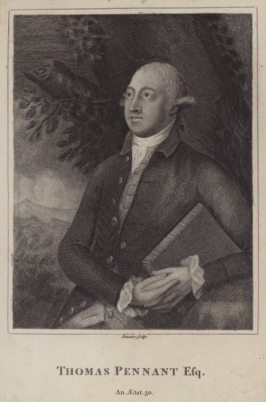 Thomas Pennant, walesilainen luonnontieteilijä ja topografi (kaiverrus) tekijältä English School