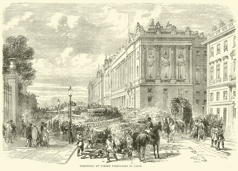 Katubarrikadejen räjäyttäminen Pariisissa lokakuussa 1870 tekijältä English School