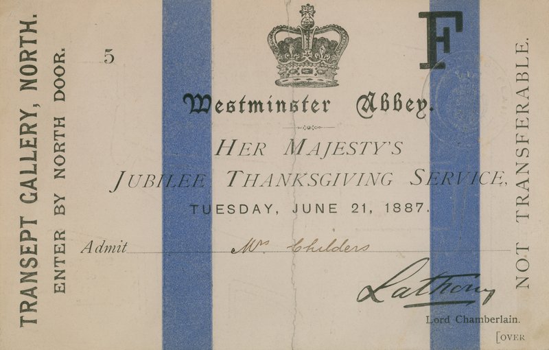 Lippu Hänen Majesteettinsa juhlavuoden kiitospäivän jumalanpalvelukseen tekijältä English School