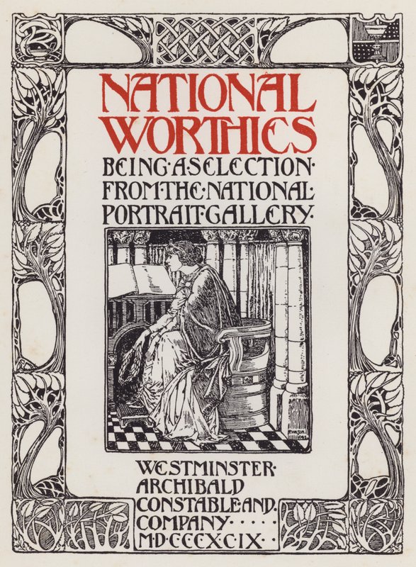 Nimisivun kuvitus National Worthiesille on valikoima National Portrait Gallerysta tekijältä English School