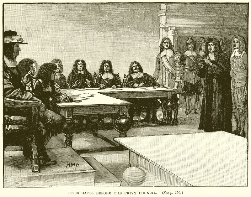Titus Oates Privy Councilin edessä tekijältä English School