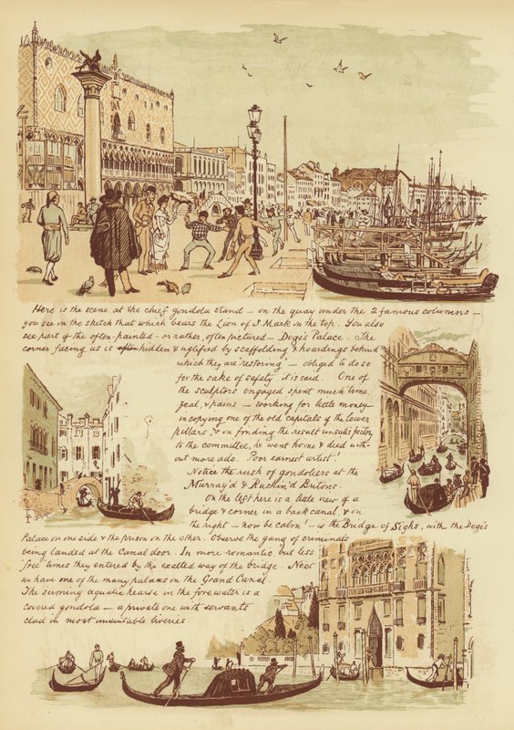Ystävillemme, jotka eivät ole koskaan käyneet Venetsiassa (chromolitho) tekijältä English School