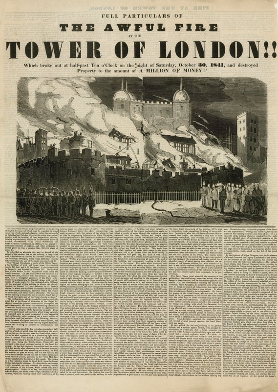 Tower of London Fire, 1841 tekijältä English School