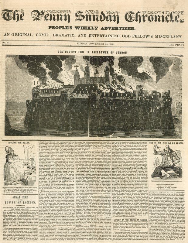 Tower of London Fire, 1841 tekijältä English School