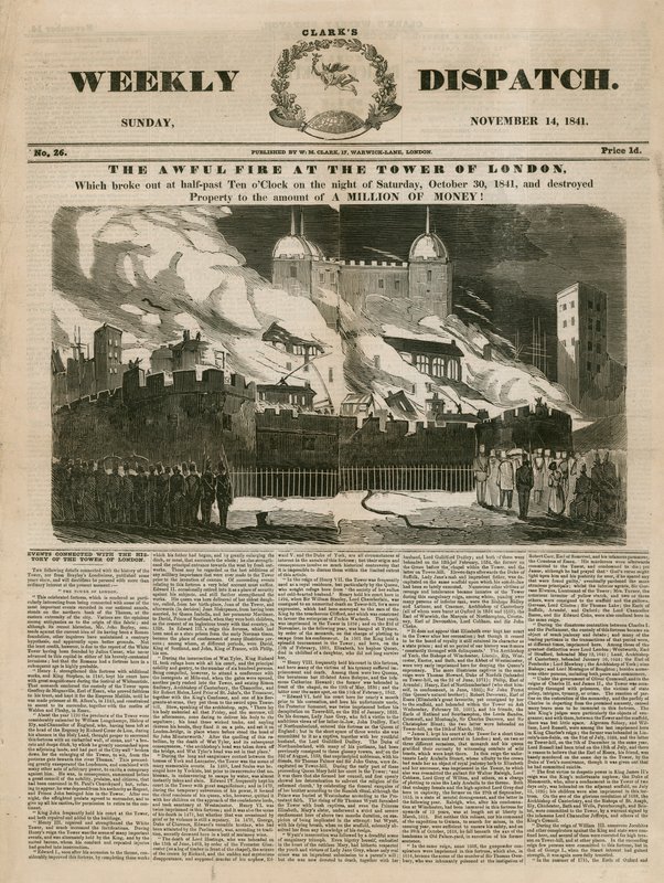 Tower of London Fire, 1841 tekijältä English School