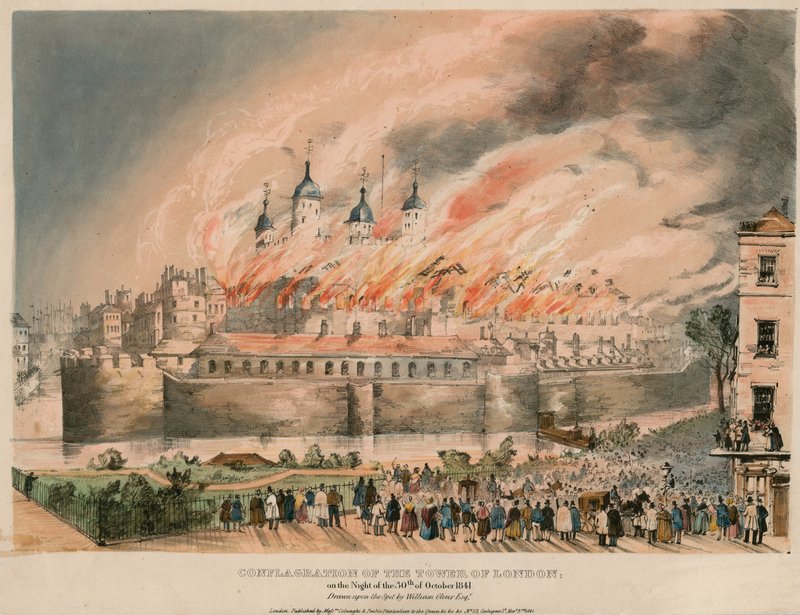 Tower of London Fire, 1841 tekijältä English School