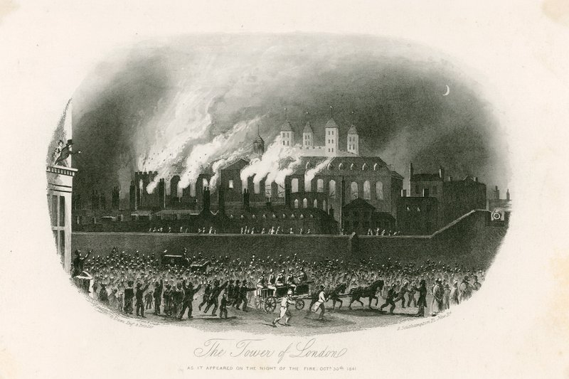 Tower of London Fire, 1841 tekijältä English School