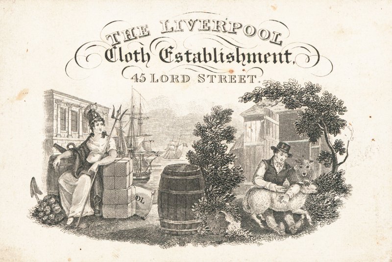Kauppakortti, The Liverpool Cloth Establishment tekijältä English School