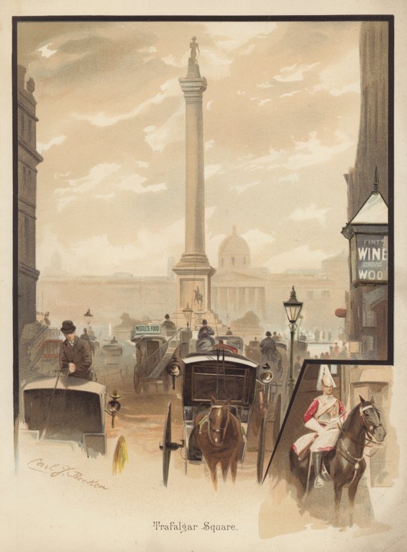 Trafalgar Square, Lontoo (kromoliitti) tekijältä English School